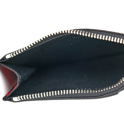 Saint Laurent Grain de Poudre Leopard Print 5 Fragments Zip Pouch Card Holder Red 5 of 7