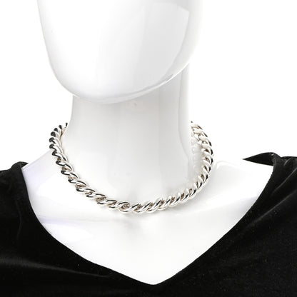 Hermes Sterling Silver Vintage Torsade Link Choker Necklace 2 of 6