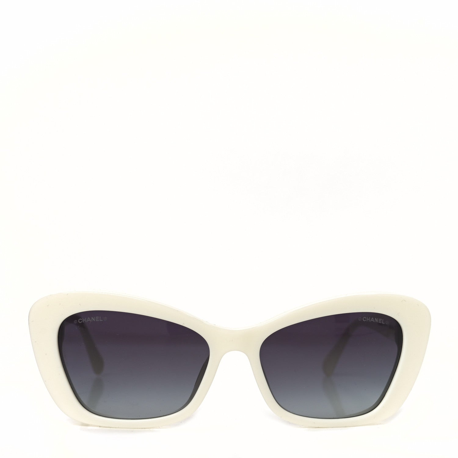 Chanel Acetate Pearl Cat Eye CC Sunglasses 5481-H-A White 2 of 7