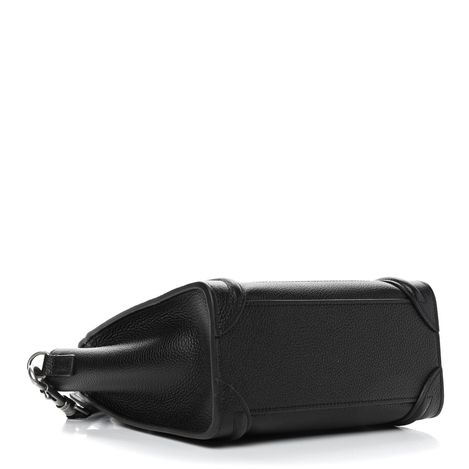 Celine Drummed Calfskin Nano Luggage Black 3 of 4