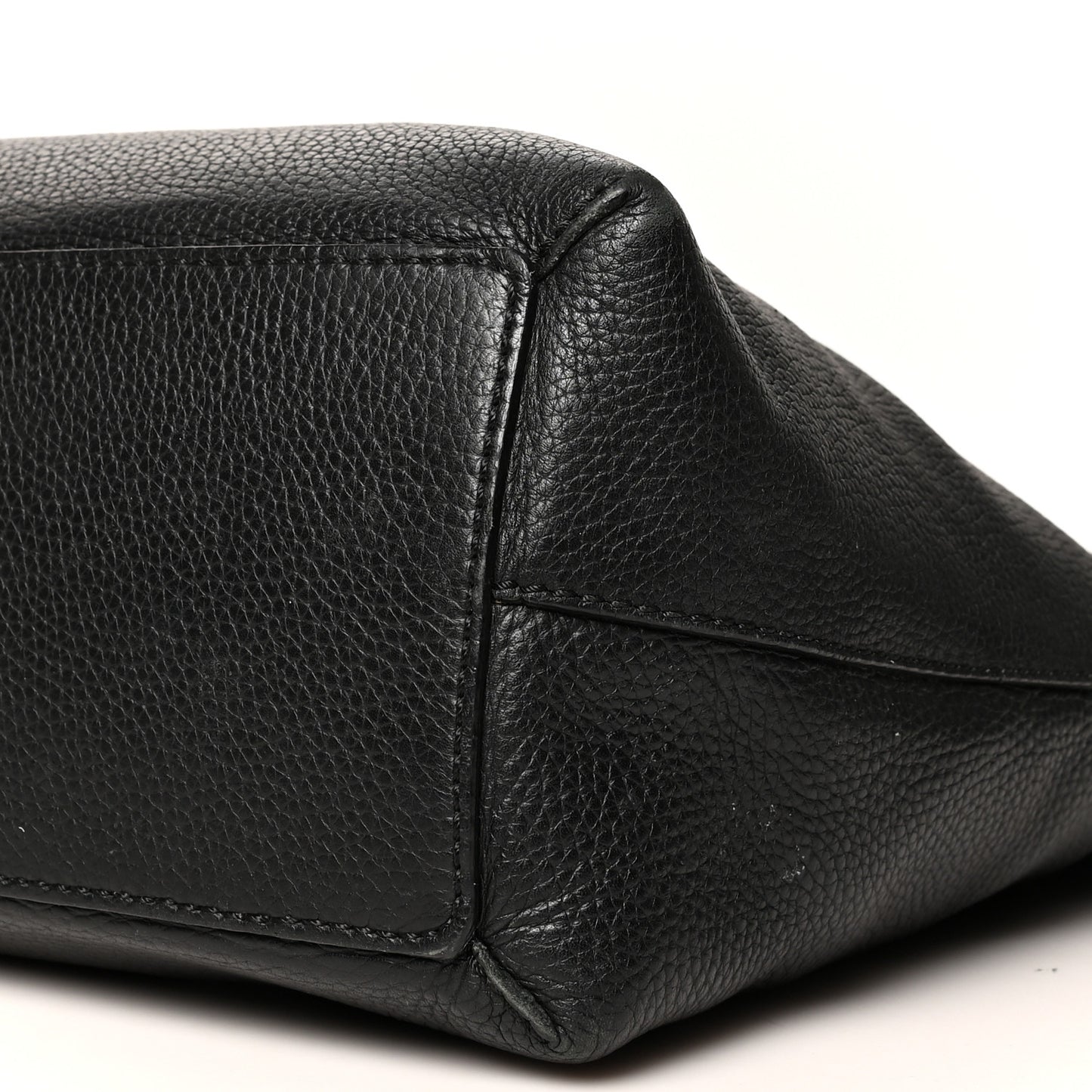 Grainy Calfskin Remington Tote Black