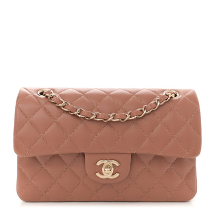 Chanel Lambskin Quilted Small Double Flap Brown 1 of 12