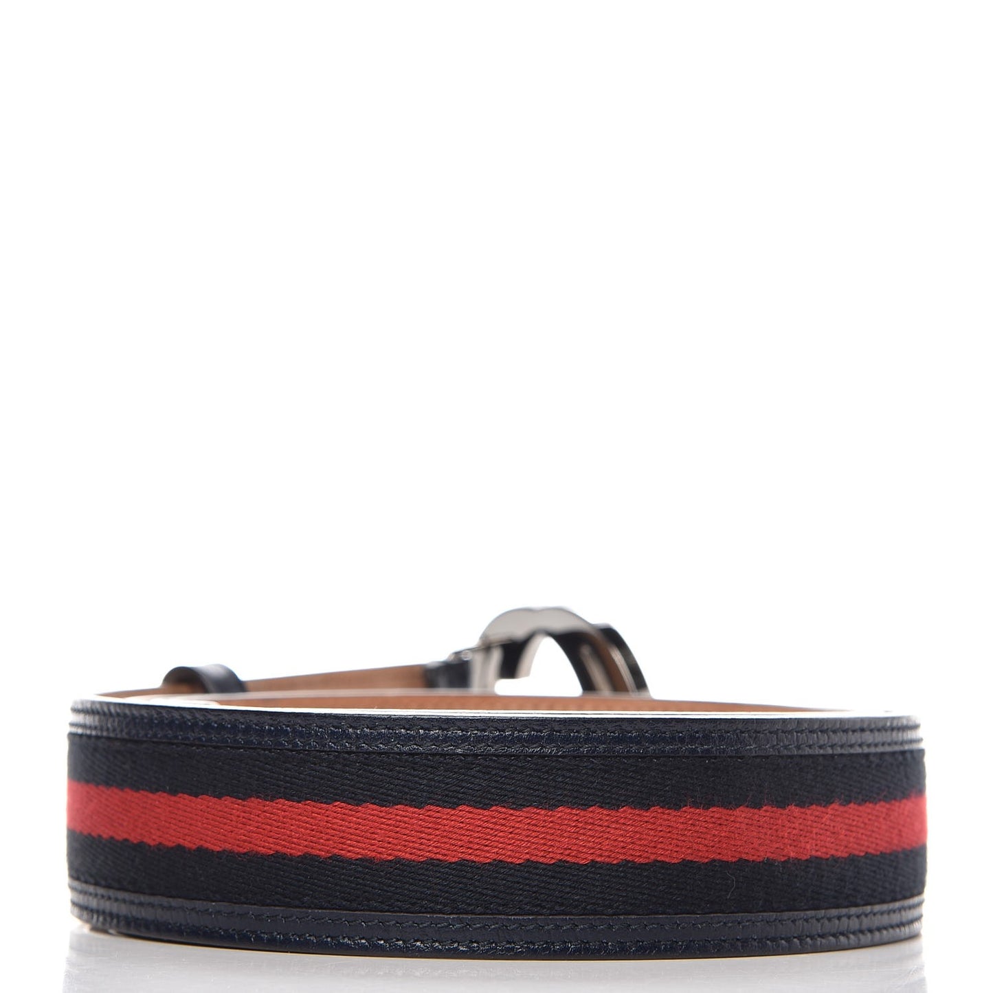 Calfskin Web Interlocking G Belt 100 40 Navy