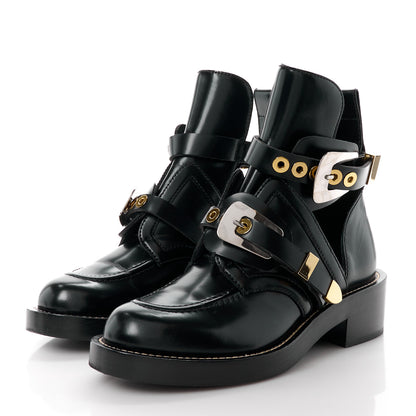 Balenciaga Brushed Calfskin Ceinture Ankle Boots 37.5 Black 3 of 9