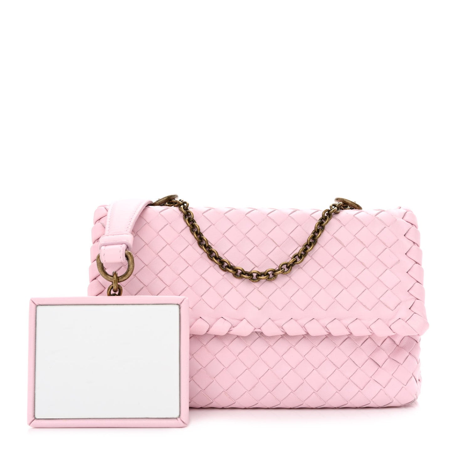 Nappa Intrecciato Baby Olimpia Shoulder Bag Dragee