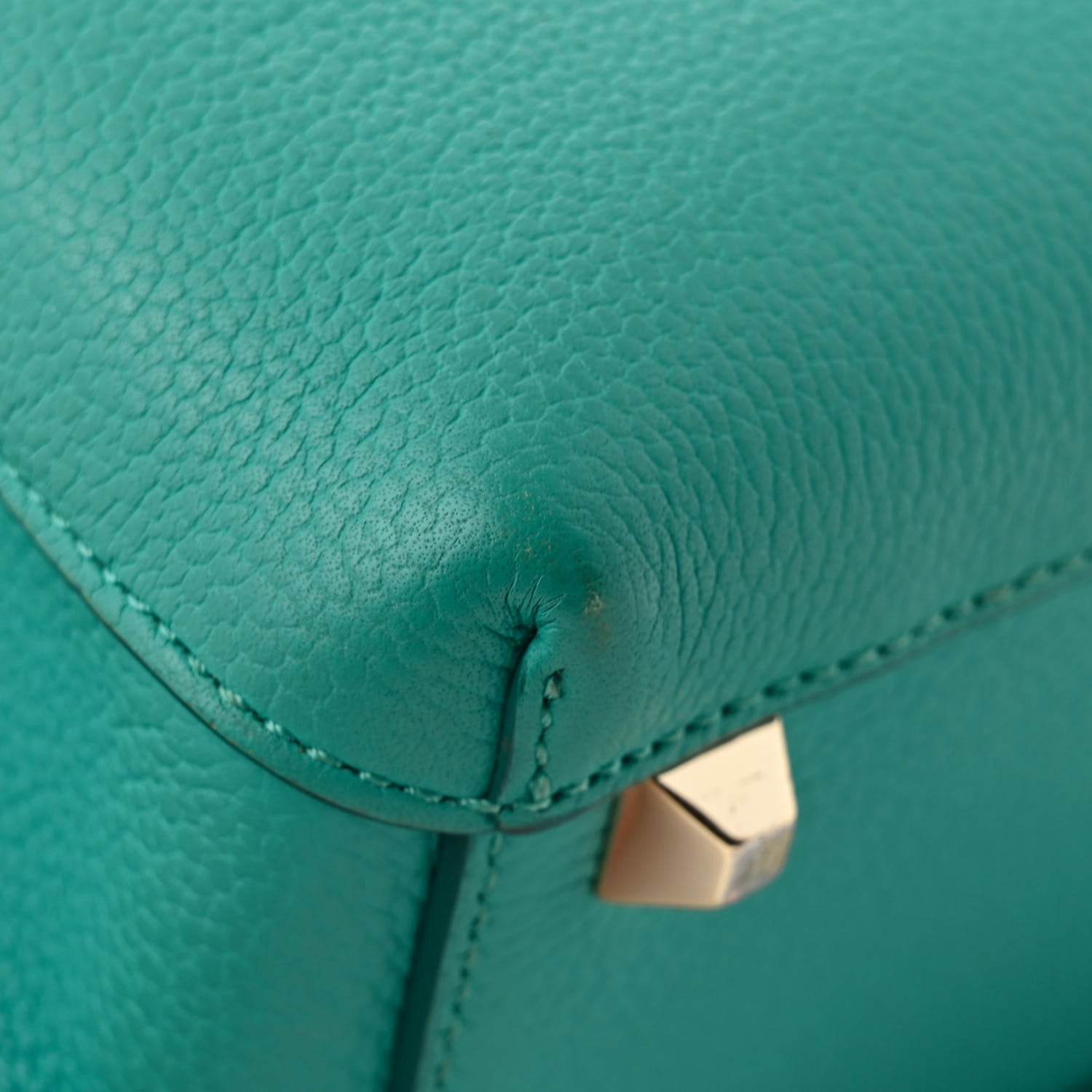MCM Grained Calfskin Mini Milla Tote Oasis Green 12 of 16