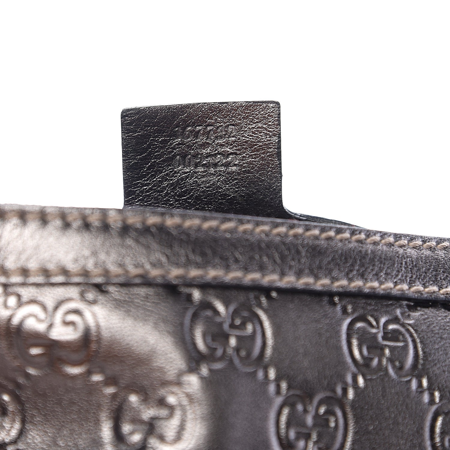 Gucci Guccissima Britt Tassel Shoulder Bag Gunmetal 6 of 9