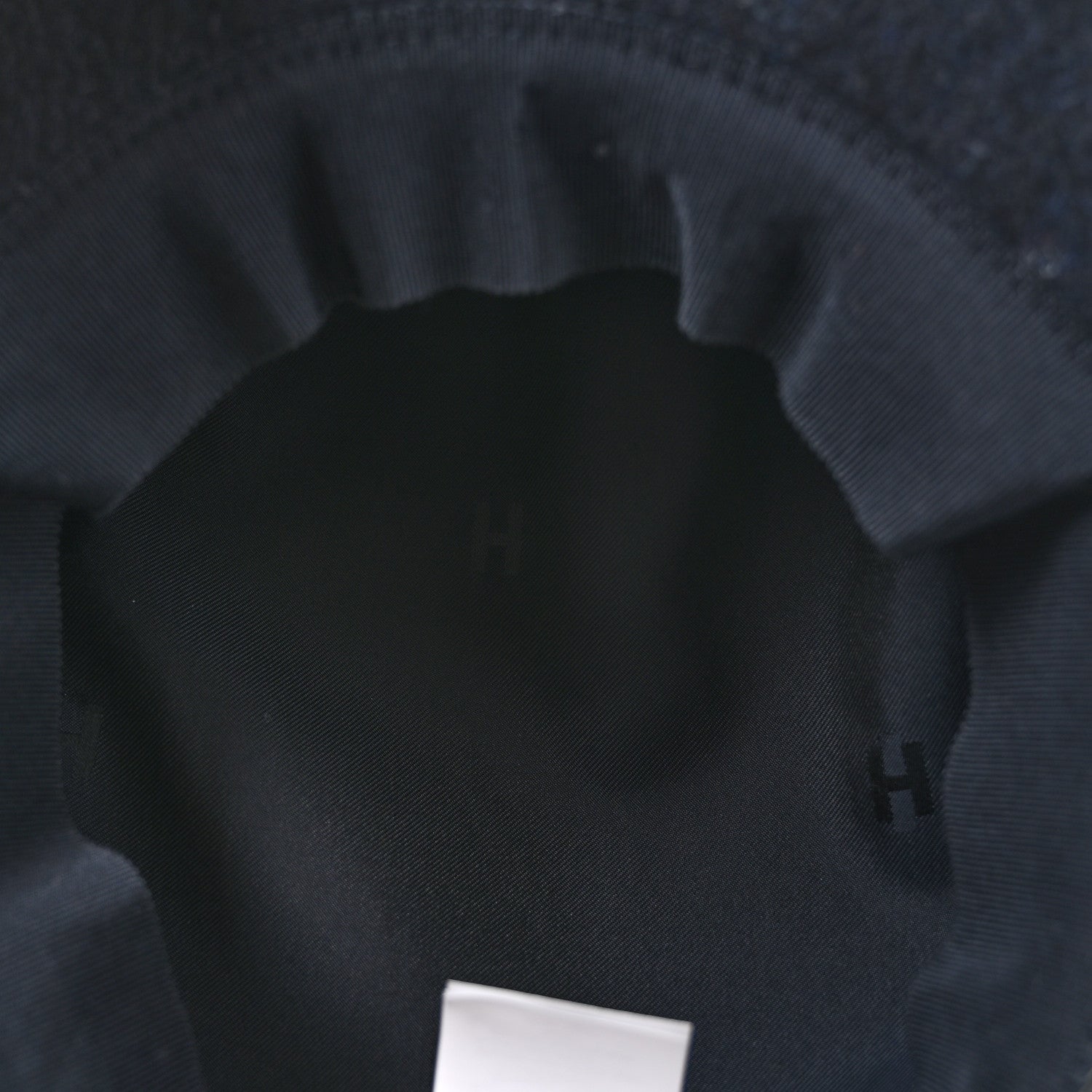 Hermes Wool Calfskin Dani Cap 57 Marine Black 7 of 11