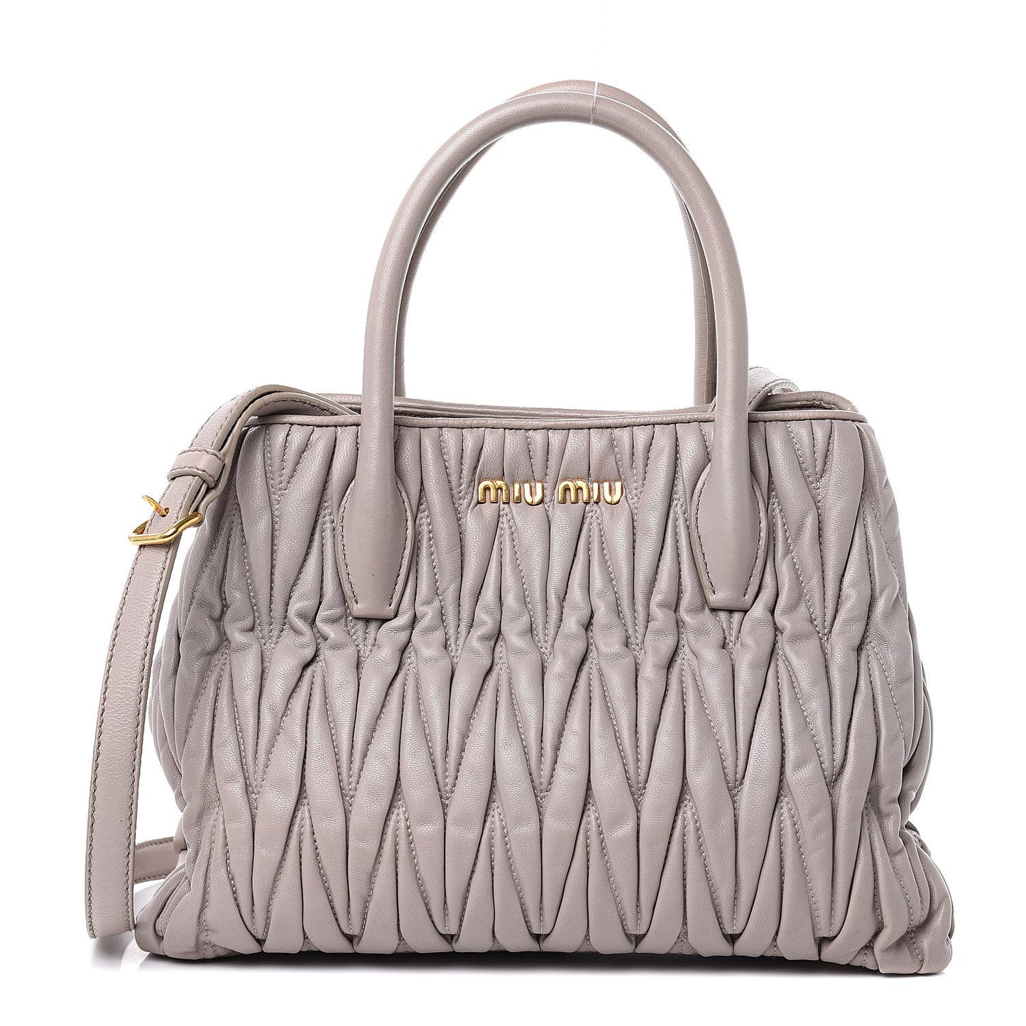 Nappa Matelasse Tote Pomice