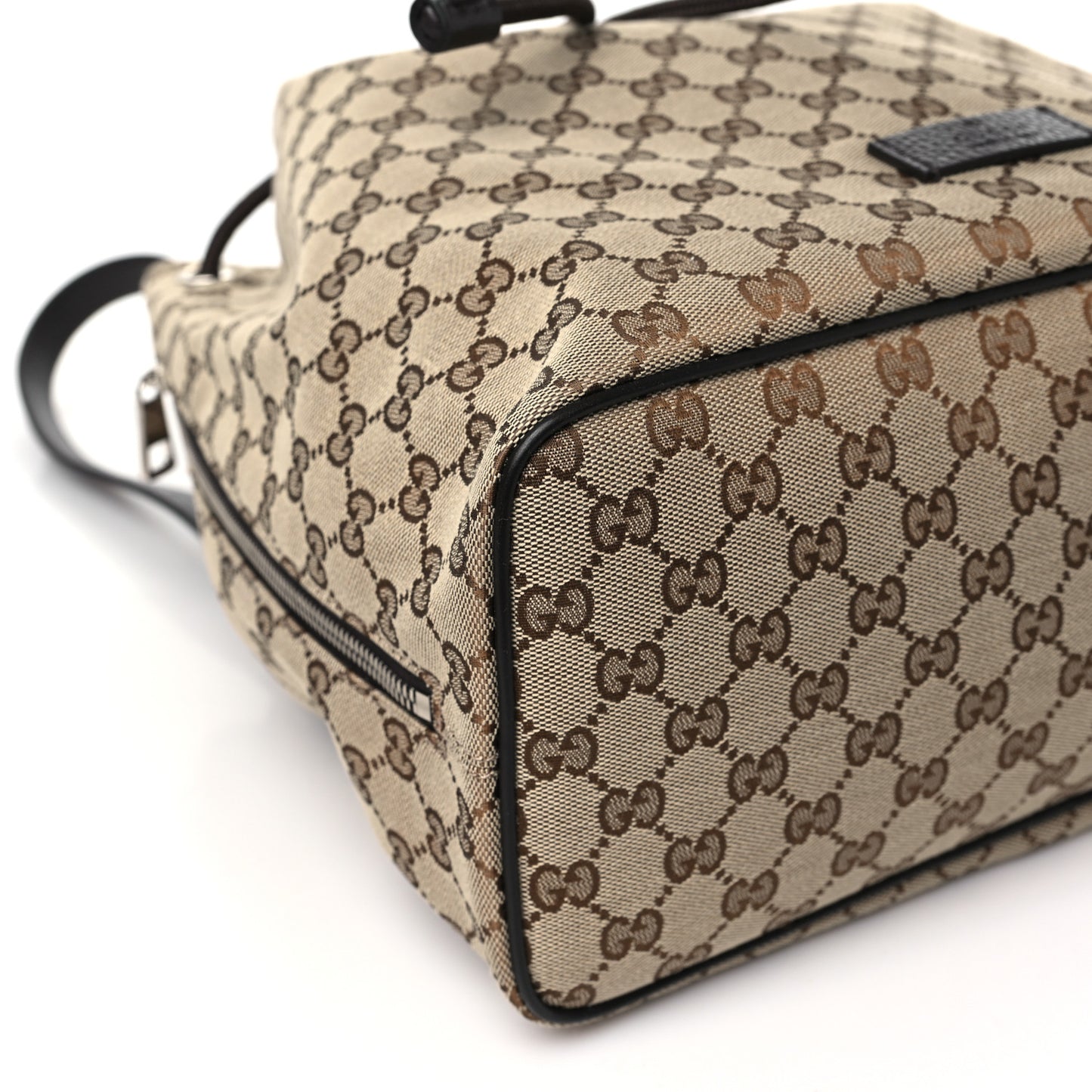 Monogram Dollar Calfskin O Drawstring Backpack Beige Ebony Testa di Moro Dark Chocolate