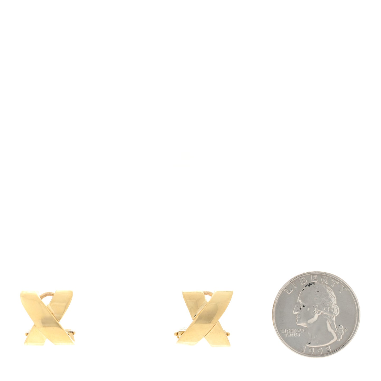 18K Yellow Gold X Earrings