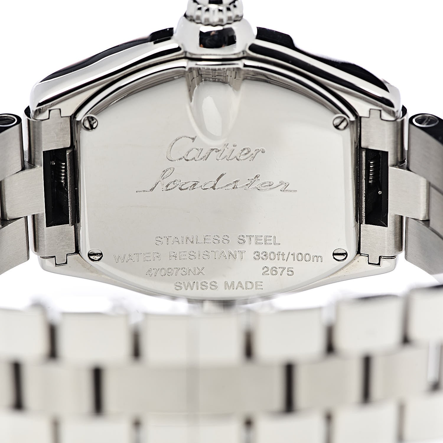 Cartier Stainless Steel Purple Mother of Pearl 31mm Roadster Quartz Watch 5 of 8