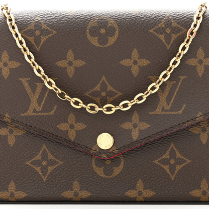 Louis Vuitton Monogram Pochette Felicie Chain Wallet Fuchsia 9 of 14