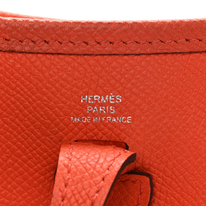 Hermes Epsom Amazone Evelyne TPM Orange Poppy Bleu Zanzibar 6 of 13