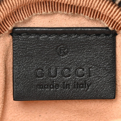 Gucci Calfskin Matelasse Animal Studs GG Marmont Round Wrist Wallet Black 6 of 8