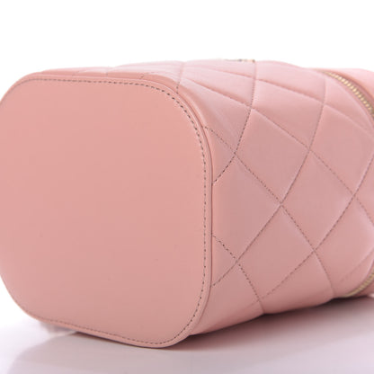 Chanel Lambskin Quilted Trendy Vanity Case Pink 7 of 10