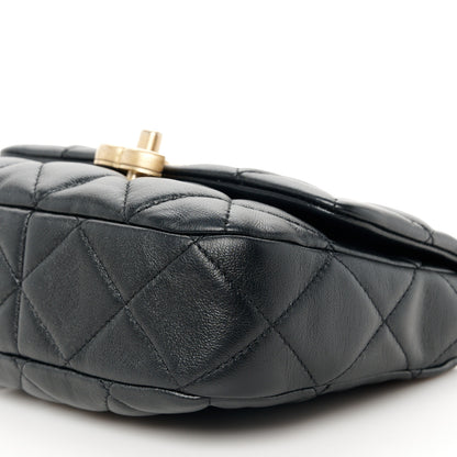 Chanel Lambskin Quilted Mini Lacquered Chain Flap Black 10 of 10