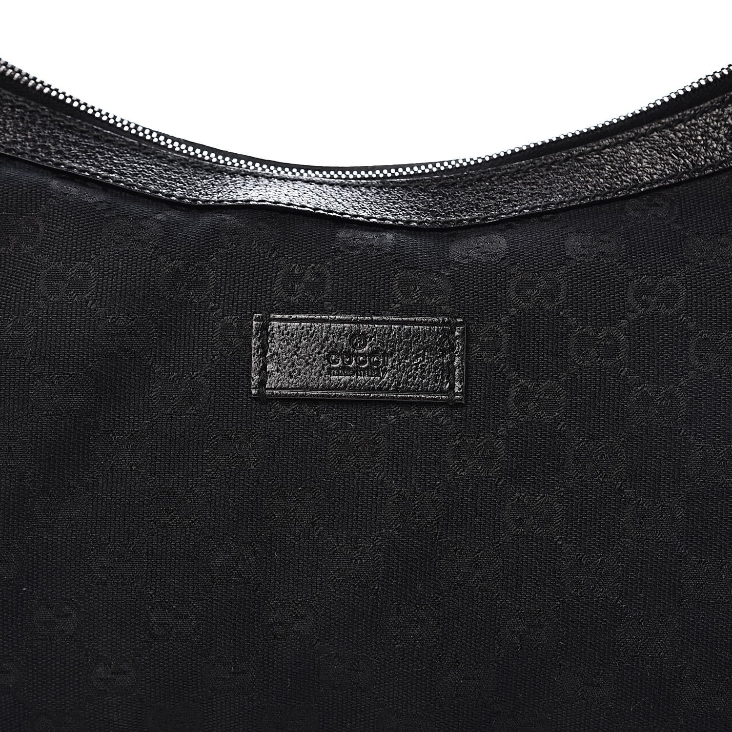 Gucci Monogram Web Medium Half Moon Hobo Black 11 of 11