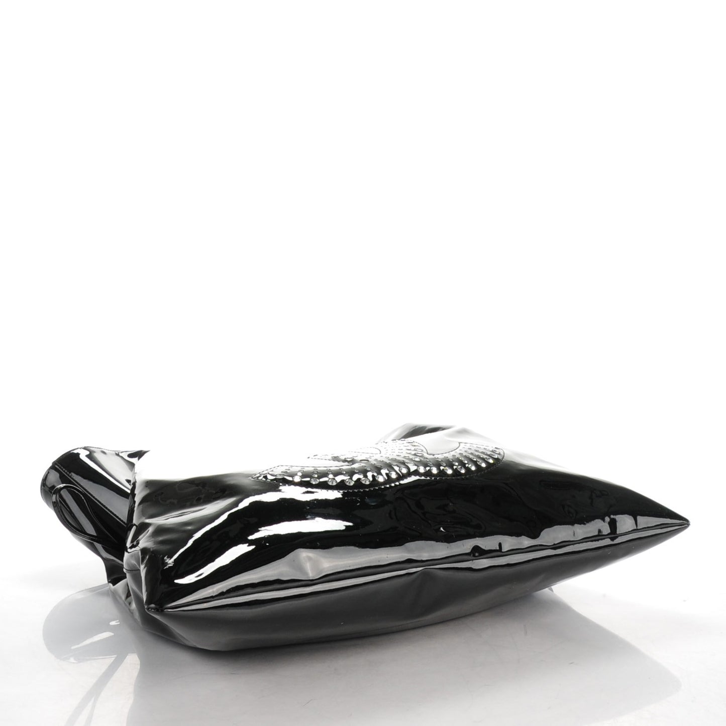 Patent Crystal Strass Bonbons Tote Black