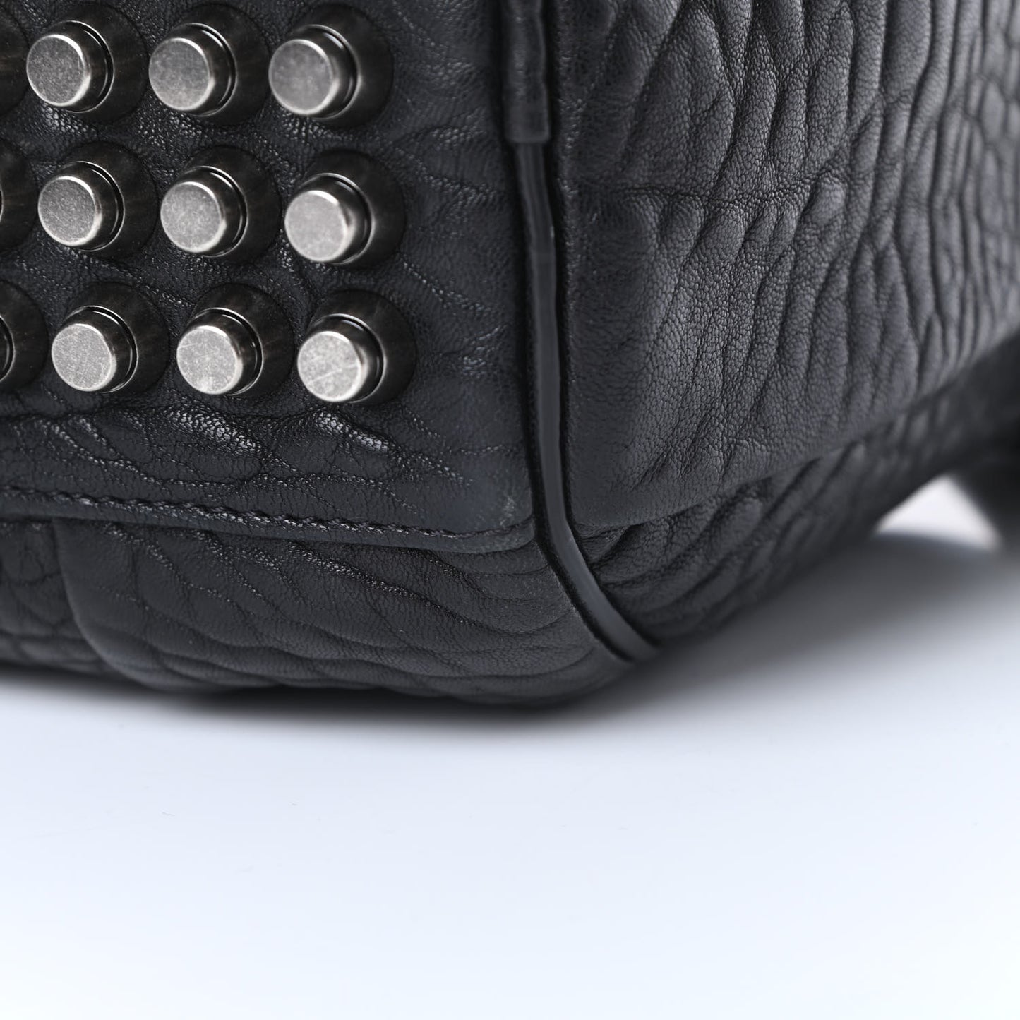 Pebbled Lambskin Rocco Black Nickel Hardware