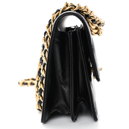 Chanel Lambskin Quilted Chain Flap Bag Black 12 of 12