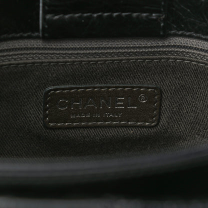 Chanel Glazed Calfskin Quilted Large New Portobello Tote Black 6 of 16