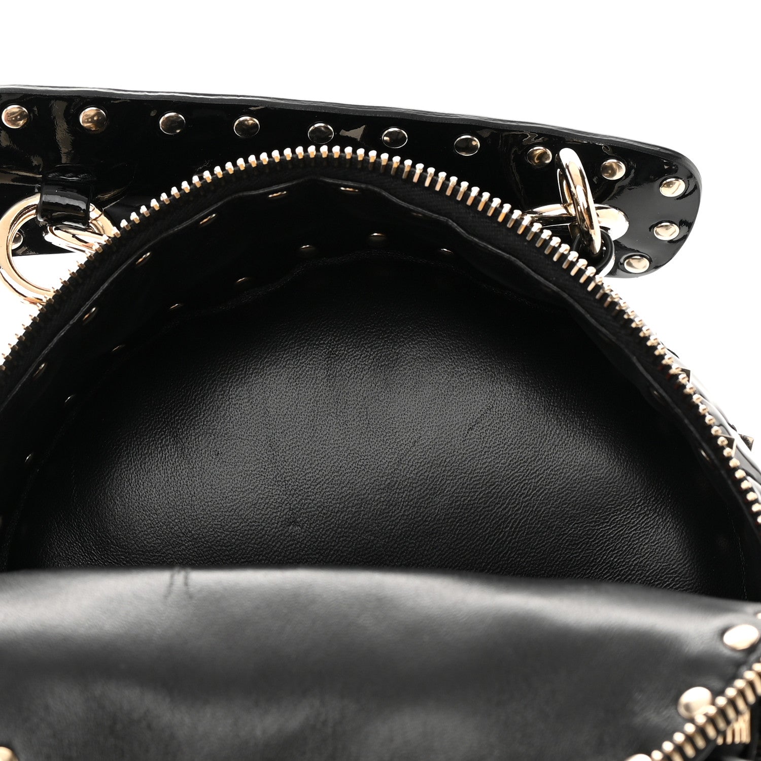 Valentino Garavani Patent Quilted Mini Rockstud Backpack Black 11 of 12