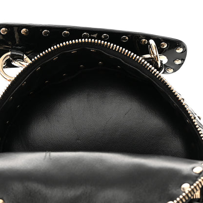Valentino Garavani Patent Quilted Mini Rockstud Backpack Black 11 of 12