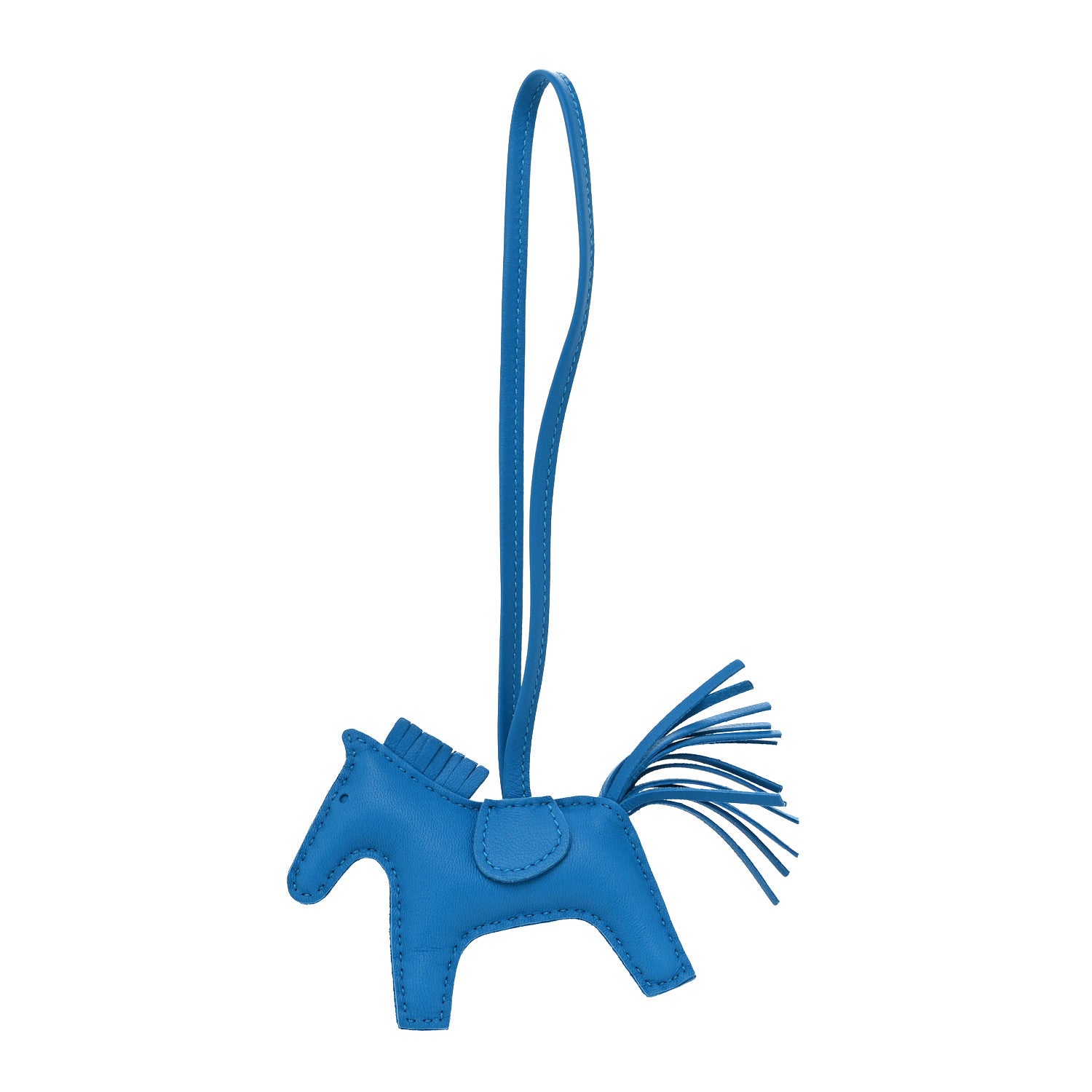 Hermes Milo Lambskin Grigri Rodeo Horse Bag Charm PM Bleu Zanzibar 1 of 3