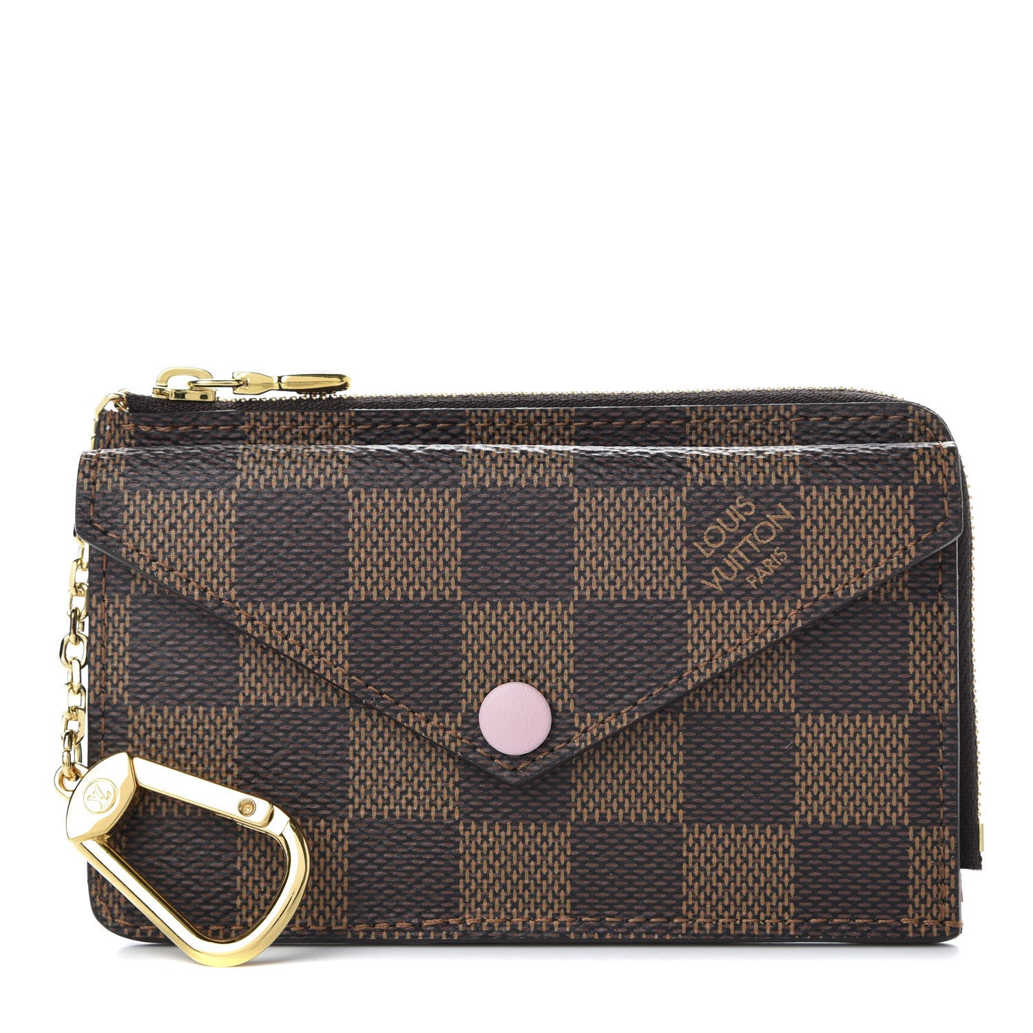 Louis Vuitton Damier Ebene Recto Verso Card Holder Rose Ballerine 2 of 7