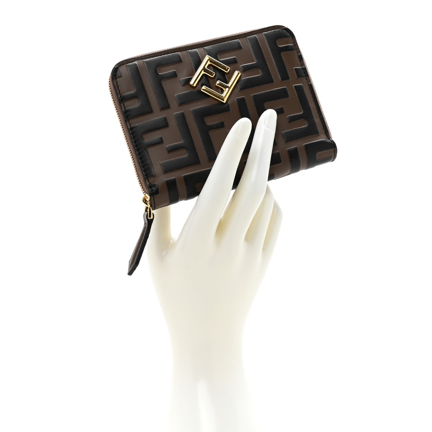 Vitello Ceylon Bi-Color FF 1974 Embossed FF Diamonds Wallet Maya Black