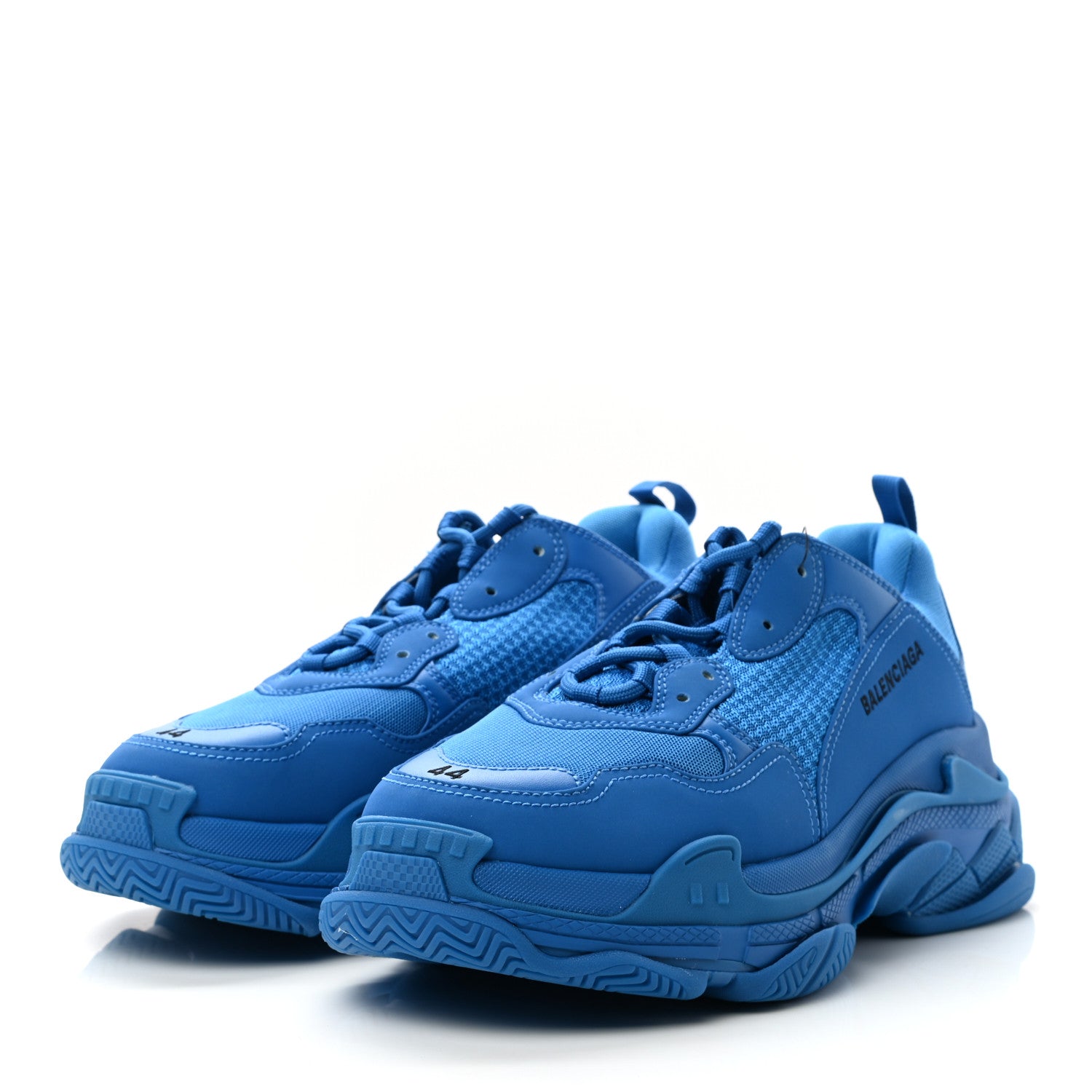 Balenciaga Fabric Mesh Mens Triple S Sneakers 44 Blue 3 of 8