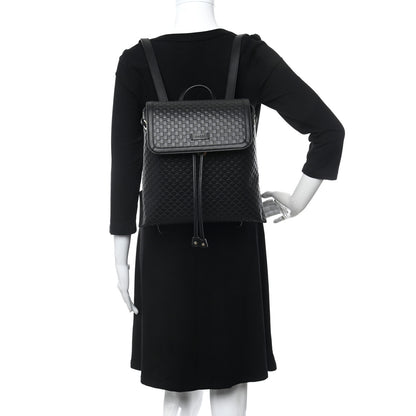 Gucci Microguccissima Drawstring Backpack Black 2 of 9