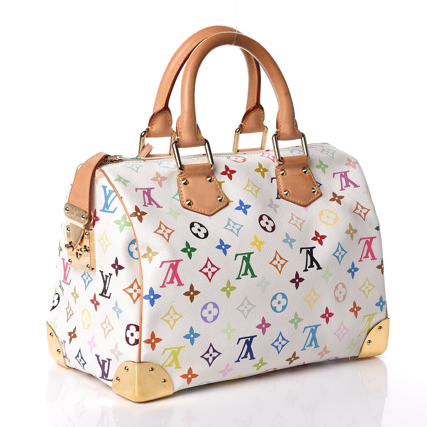 Louis Vuitton Monogram Multicolor Speedy 30 White 3 of 12