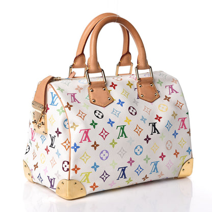 Louis Vuitton Monogram Multicolor Speedy 30 White 3 of 12