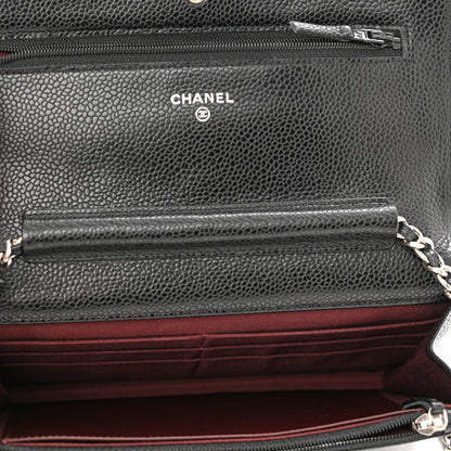 Chanel Caviar Quilted Wallet On Chain WOC Black 5 of 12