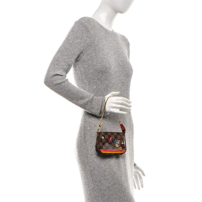 Louis Vuitton Damier Ebene 2015 Christmas Animation Mini Pochette Accessories 2 of 7