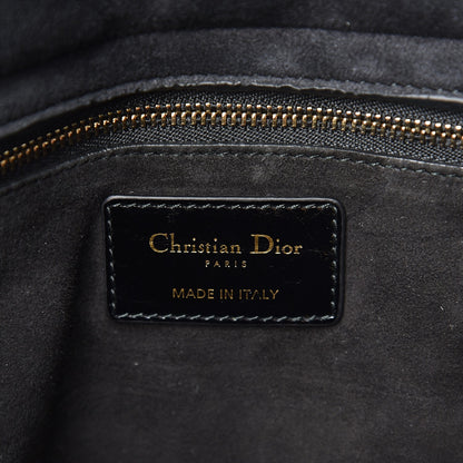 Christian Dior Crinkled Patent Cannage Large Lady Dior Black 6 of 11