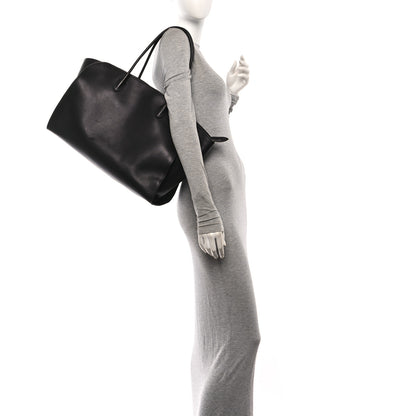 The Row Polished Saddle Calfskin Marlo 17 Tote Bag Black 2 of 9