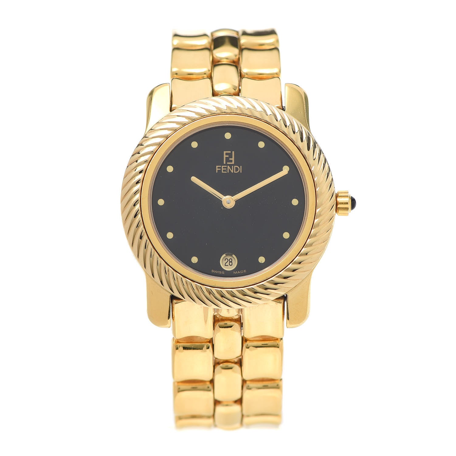 Fendi Stainless Steel 34mm Quartz Watch Black 1 of 8