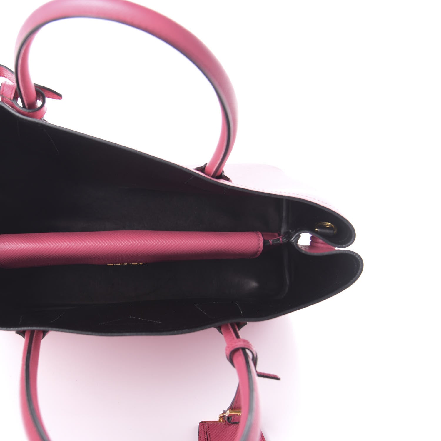 Prada Saffiano Cuir Medium Double Bag Peonia 5 of 10
