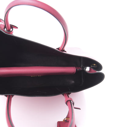 Prada Saffiano Cuir Medium Double Bag Peonia 5 of 10
