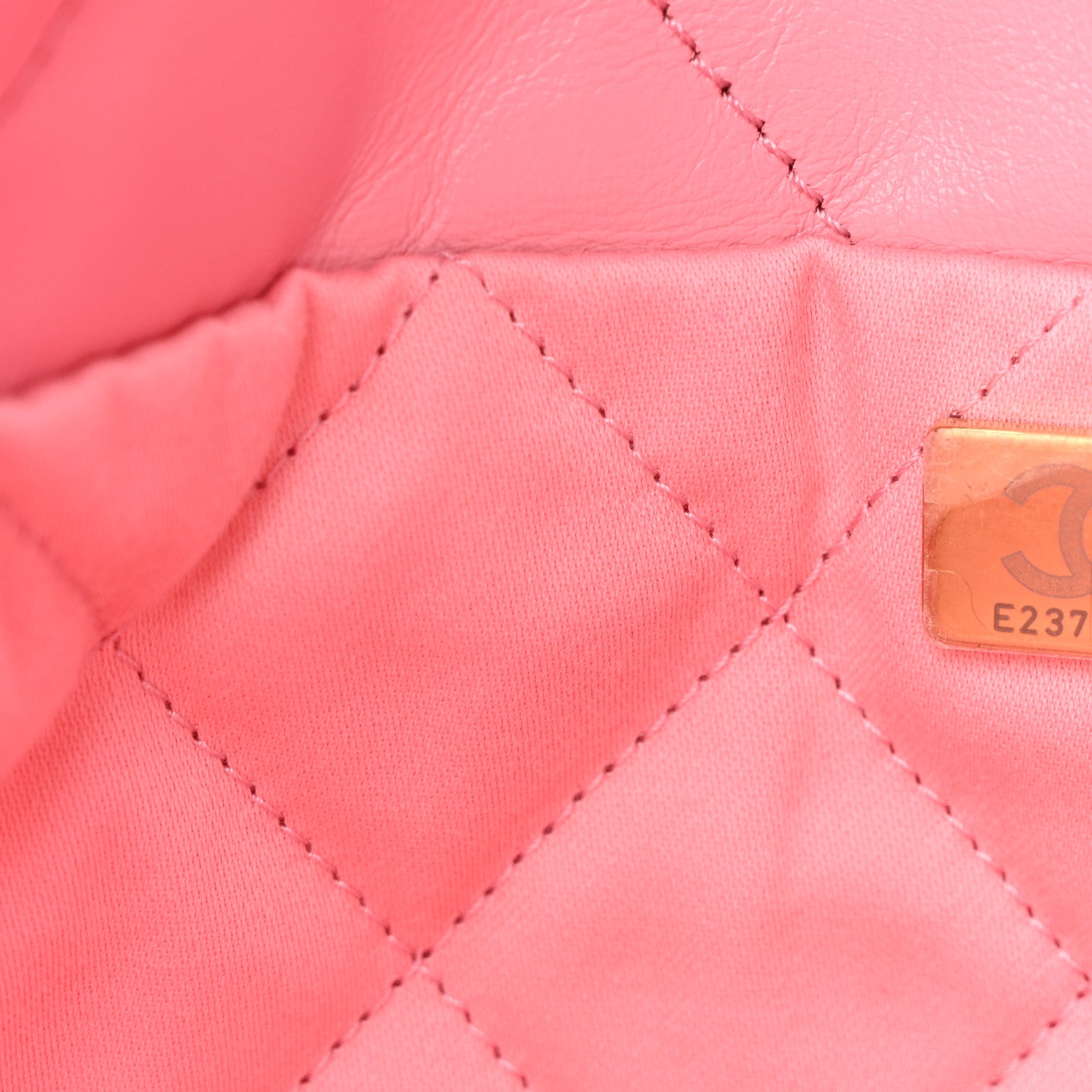 Chanel Shiny Calfskin Quilted Small Chanel 22 Dark Pink 8 of 13