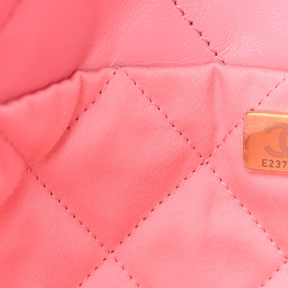 Chanel Shiny Calfskin Quilted Small Chanel 22 Dark Pink 8 of 13