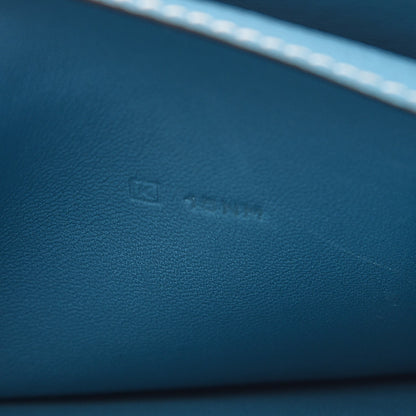 Hermes Taurillon Clemence Dogon Duo Wallet Blue Jean 7 of 9