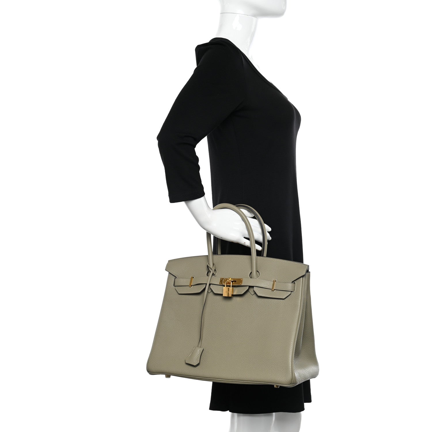 Hermes Taurillon Clemence Birkin 35 Sauge 2 of 11