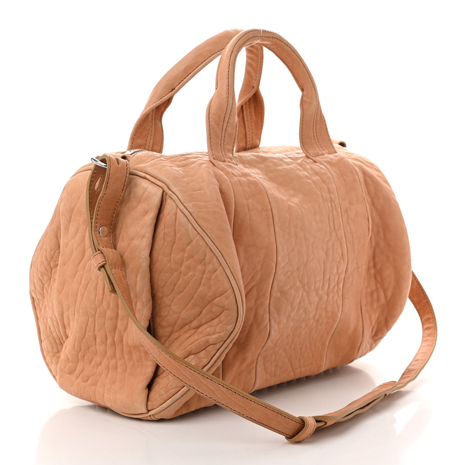 Alexander Wang Pebbled Lambskin Rocco  Beige Rhodium Hardware 3 of 12