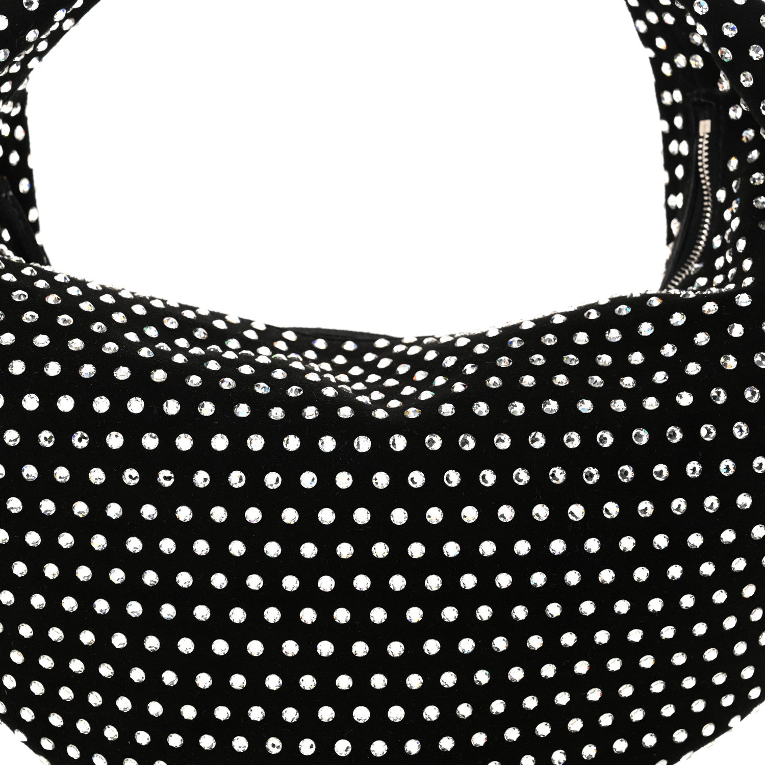 Khaite Crystal Suede Medium Olivia Hobo Black 7 of 9