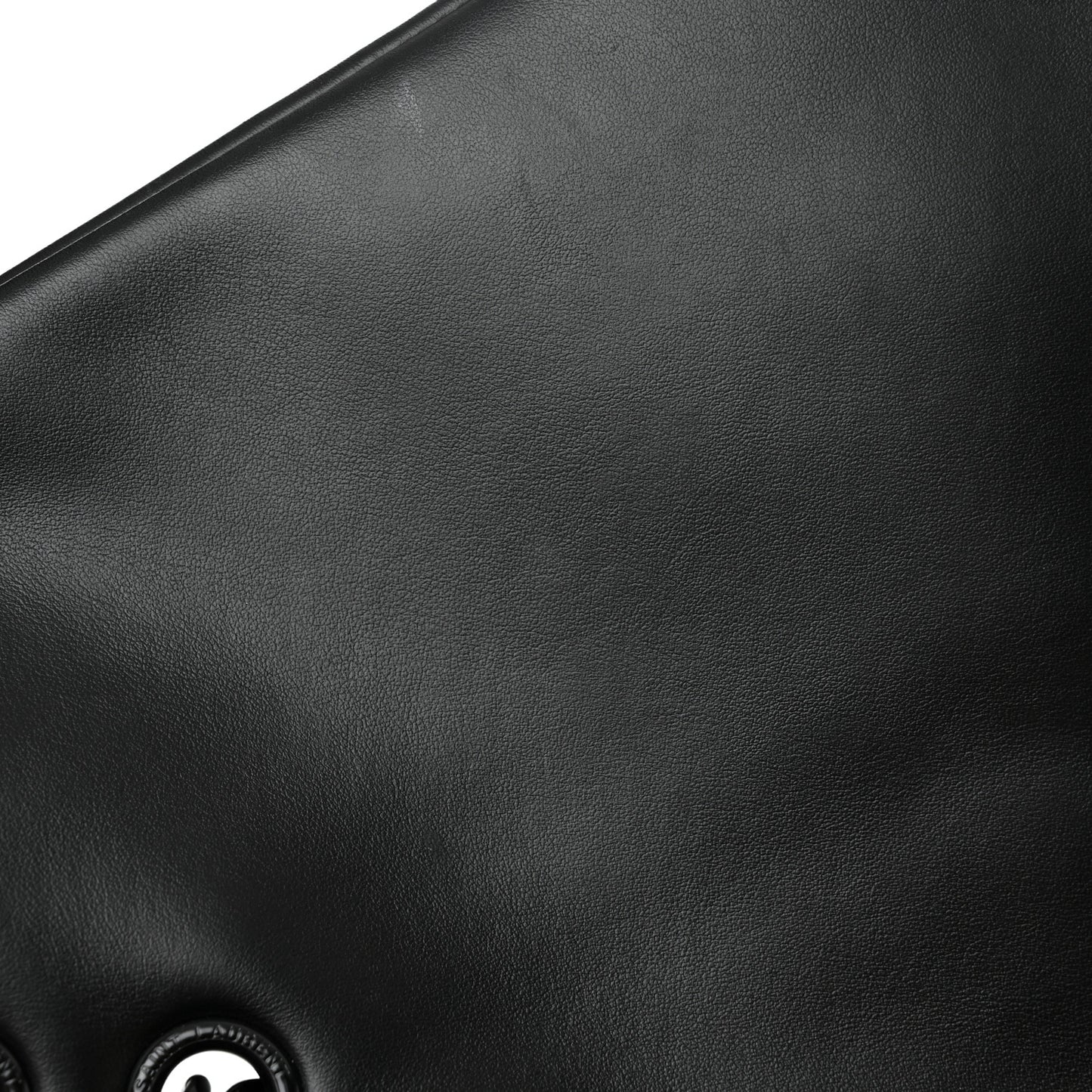 Calfskin Y Quilted Monogram Monochrome Large Loulou Chain Satchel Black