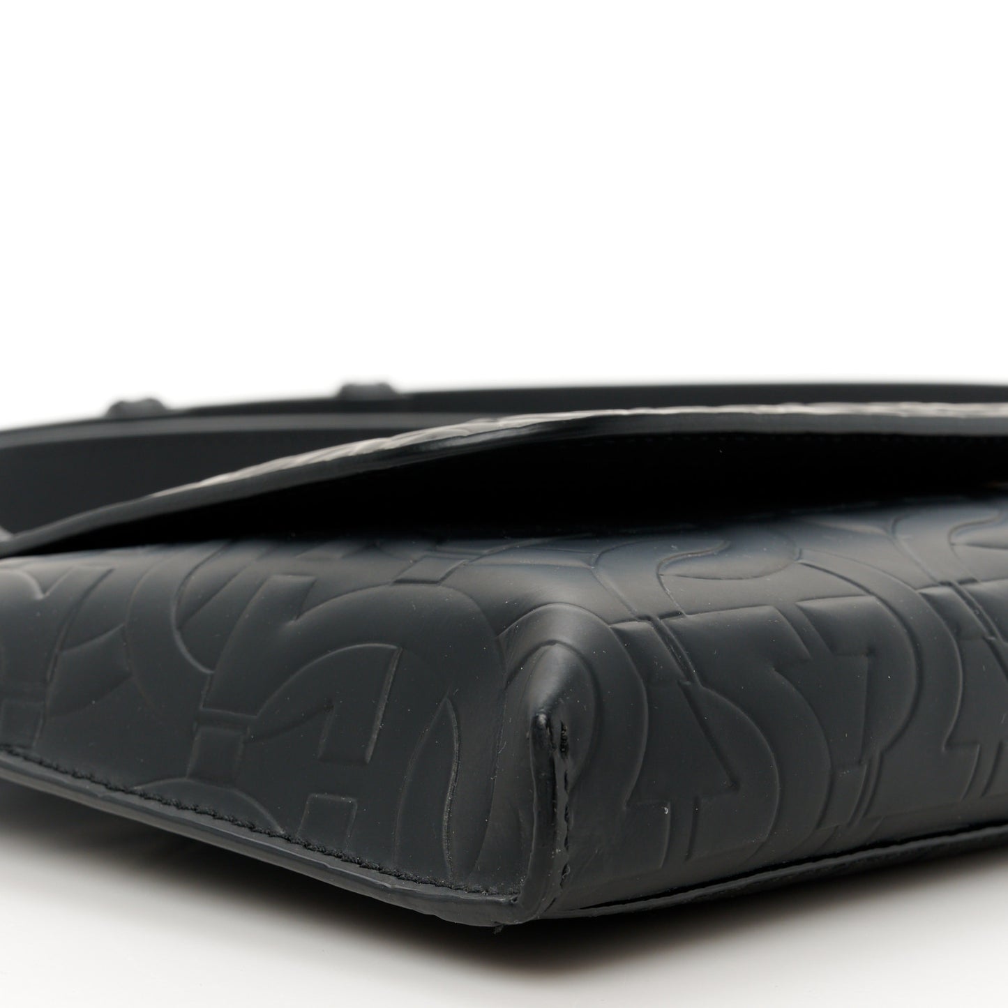 Calfskin Gancini Embossed Brooklyn Crossbody Bag Black